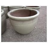 (5) 14" Stoneware Flower Pots