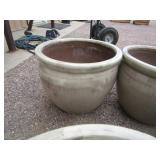 (5) 14" Stoneware Flower Pots
