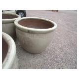 (5) 14" Stoneware Flower Pots