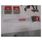 Chainsaw Bar, Chains, Chain Oil, 2 Cycle Oil