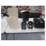 Trash Cans, Soap Dispensers, Paper Towel Dispenser