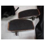 Motorcycle Foot Boards, Helmets, Leather Jacket