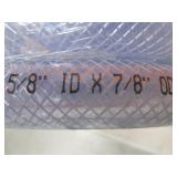 Spool of 5/8" ID 7/8" OD Braided Clear Tubing