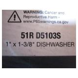 Spool of 1" ID 1 3/8" OD Dishwasher Hose