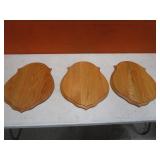 (3) Taxidermy Head Mount Plaques 16"x20"