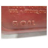 5gal Gas Jug & 6 1/2gal Water Jug