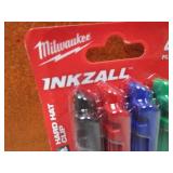 (5) Packs of 8 Milwaukee Inkzall Jobsite Markers