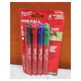 (5) Packs of 8 Milwaukee Inkzall Jobsite Markers