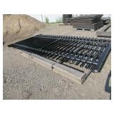 STEEL, ORNAMENTAL, DOUBLE DRIVE GATE - INSTALLED BUT REMOVED FROM SERVICE