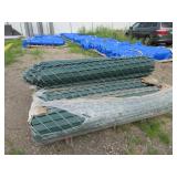 GALVANIZED, CHAIN LINK FENCE WITH PDS SLATS, LIKE NEW - NEVER INSTALLED