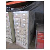 VINTAGE, STEEL CATALOG CABINET