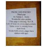 Vintage and Antique Book;  Prose and Poetry Third Year.