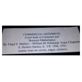 Vintage and Antique Book;   Commercial Arithmetic ( 1956)