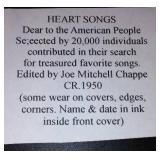 Vintage and Antique Book; Heart Songs (1950)