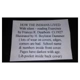 Vintage and Antique Book;   How the Indians Lived (1927)