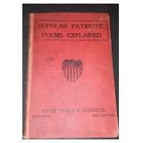 Vintage and Antique Book;   Popular Patriotic Poems (1900)