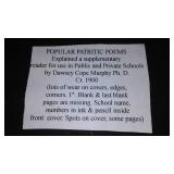 Vintage and Antique Book;   Popular Patriotic Poems (1900)