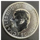 2023 Britannia £2 Silver Coin, 1 oz, King Charles III