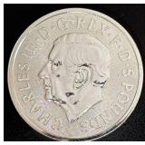 2023 Bull of Clarence 2 oz Silver Coin featuring King Charles III