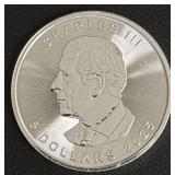 2025 Canadian Silver Maple Leaf Coin, 1 oz, King Charles III Design