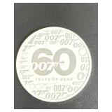 2022 Tuvalu 1 Dollar 007 Coin and Royal Mint Silver Bar