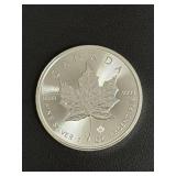 2025 Canadian Maple Leaf Silver Coin, 1 oz, $5 Face Value