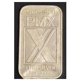 1 oz Canadian PMX .9999 Fine Silver Bar