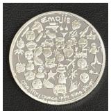1 oz .999 Fine Silver Rounds Featuring Holiday and Emoji Designs, 2024