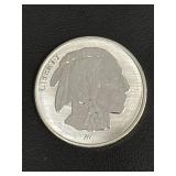 1 Troy Ounce .999 Fine Silver Buffalo Round