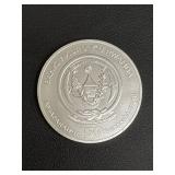 2024 Rwanda Lunar Ounce 1 oz Silver Coin Featuring "Year Of The Dragon"