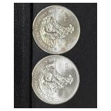 1982 and 1983 Engelhard American Prospector 1 Oz Silver Rounds