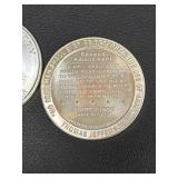 Two 1 oz .999 Fine Silver Rounds Featuring Historical Themes