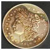 One Troy Ounce .999 Fine Silver Round with Lady Liberty Design