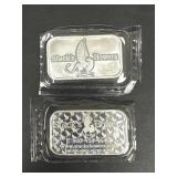 Stack"s Bowers 1 oz .999 Fine Silver Bars (2022, Two Pieces)