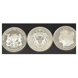 Three Collectible Silver Coins, Various Mints and Designs, 2023 Included