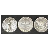 Three Collectible Silver Coins, Various Mints and Designs, 2023 Included