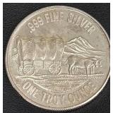 .999 Fine Silver Round, Prospector Design, 1 Troy Ounce