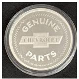 1 oz .999 Fine Silver Chevrolet Logo Round