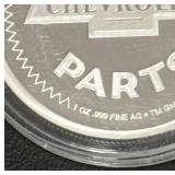 1 oz .999 Fine Silver Chevrolet Logo Round