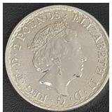 2023 Britannia 1 oz Silver £2 Coin Featuring Queen Elizabeth II