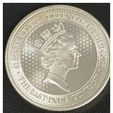 2022 St. Helena Queen Elizabeth II 1.25 Ounce Silver Coin