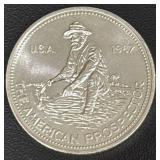 1987 Engelhard American Prospector 1 Oz Silver Round