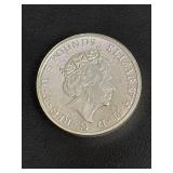 2023 Yale of Beaufort 2 Ounce Fine Silver Coin, 999.9