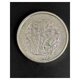 2023 Yale of Beaufort 2 Ounce Fine Silver Coin, 999.9