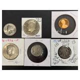 U.S. Coins, Including Bicentennial Quarter and Kennedy Half Dollar