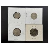 Four European Coins Including Ireland and Switzerland