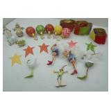 Christmas Ornaments, Tin Stars, Colorful Ribbon