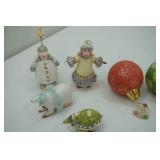 Christmas Ornaments, Tin Stars, Colorful Ribbon