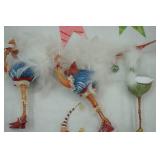 Christmas Ornaments, Tin Stars, Colorful Ribbon