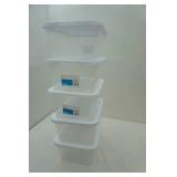 5 storage containers with lids